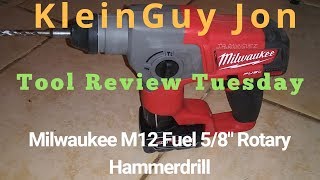 Tool Review Tuesday Milwaukee M12 FUEL Rotary Hammerdrill kleinguyjon [upl. by Elsy442]