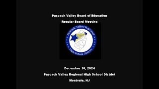 PVRHSD Board Meeting 20241216 [upl. by Atsyrhc]