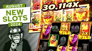 Big Wins on New Slots August 2024 [upl. by Atoked]