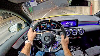 Mercedes AMG A45 S 20 4Matic 421 hp  POV Test Drive 2255 Joe Black [upl. by Ynnelg]