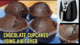 CHOCOLATE CUPCAKES IN AIR FRYER PWEDE PALA Milas Kitchen [upl. by Laved735]