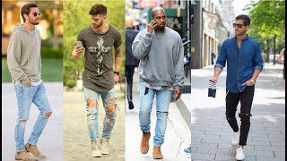 Ripped Jeans Outfit Ideas For Men2018 Ripped Jeans Ideas [upl. by Reivaj639]