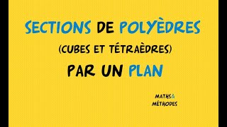 6 exemples de sections dun polyèdre par un plan [upl. by Oruhtra]