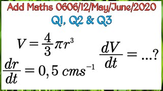 060612MJ20 worked solution  2020 IGCSE Add Maths [upl. by Ynnaej]