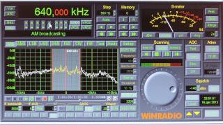 Receiver WiNRADiO WRG313e scanning 9kHz855kHz [upl. by Aneehsat542]