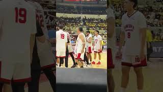 LA Tenorio speaks to Justin Brownlee during a timeout in Game 3  PBA Governors Cup finals [upl. by Yllime]