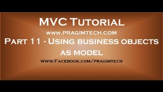 Part 11 Using business objects as model in mvc [upl. by Ahsitnauq]