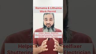 Romania Work Visa Lithuinia Work Visa canadavisa dubaijobs uaevisa workpermit workvisa [upl. by Norrahc]