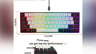 level up Snpurdiri 60 Wired RGB Mini Gaming Keyboard 61 Keys Waterproof Compact for PCMac [upl. by Kyd]