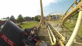 Schwarzkopf Looping Star Thunder Loop Attractiepark Slagharen 2014 POV Onride [upl. by Canfield]