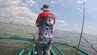 MANILA BAY BOAT FISHING with wrenchedangler2844  THREADFIN SALMON HUNT [upl. by Francklyn]