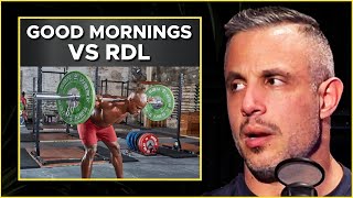 Whats The Difference Between The GOOD MORNING And The ROMANIAN DEADLIFT RDL Which Is Better [upl. by Ylle408]