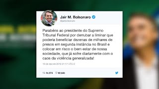 Bolsonaro elogia decisão de Dias Toffoli [upl. by Linnet534]