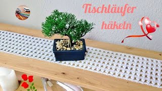 Tischläufer häkeln 🥰 einfaches Häkelmuster 👍 [upl. by Yelsna83]