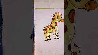 🦒giraffe drawing drawingtechniques shorts [upl. by Nyladnar730]