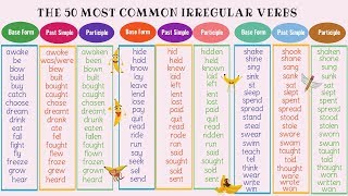 The 50 Most Common Irregular Verbs in English  Grammar amp Pronunciation Lesson [upl. by Abner536]