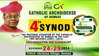 Official Opening Ceremony of the 4th Archdiocesan Synod at Christian Village 25th November 2024 [upl. by Triley]