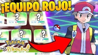 EQUIPO de ROJO RED ¡MIRA 🔴🏆 Combate ONLINE en Pokémon LETS GO Pikachu y Eevee [upl. by Lavotsirc]