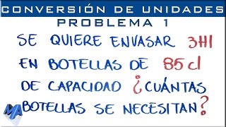 Conversión de unidades de capacidad  Problema 1 [upl. by Lister]