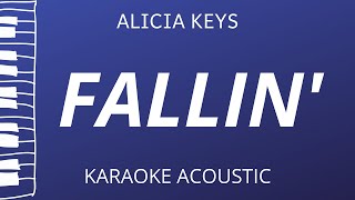 Fallin  Alicia Keys Acoustic Karaoke [upl. by Atile]