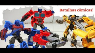 Batalhas Cômicas ep4 Transformers Vs Transformers Stop motion [upl. by Theobald]