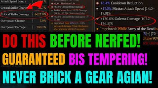 CRAZY NEW Tempering FODDER Boosted Rate Trick NEVER BRICK GEARS AGAIN [upl. by Rhiana]