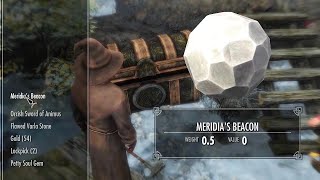 How to get rid of Meridias beacon Skyrim Anniversary Edition [upl. by Zaslow]