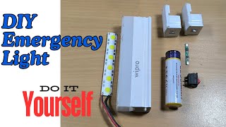 DIY Emergency Light  COB LED Light  Rechargeable Emergency Light  ledlights diy [upl. by Ekusoyr509]