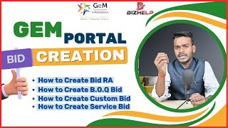 GeM Portal Bid Creation New Process  How to create BOQ Bid  How to Custom  Bid RA  Service Bid [upl. by Acenom522]