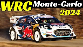 WRC Rallye MonteCarlo 2024  Shakedown amp Highlights  Action amp Pure Sound [upl. by Jentoft]