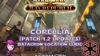 SWTOR  Corellia Empire Datacron Location Guide  Patch 12 Update [upl. by Arihsaj867]