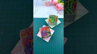 Title quotSimple Square Storage Box Folding TutorialquotHashtags foldtutorial handmade learntolearn [upl. by Berard]