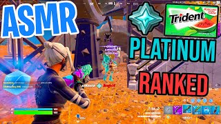 ASMR Gaming 🤩 Fortnite Ranked Platinum Relaxing Gum Chewing 🎮🎧 Controller Sounds  Whispering 💤 [upl. by Inglebert]