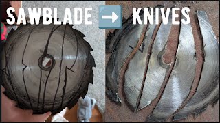 Knives Made from a Saw Blade Part 1 CutOut Shaping [upl. by Sej]