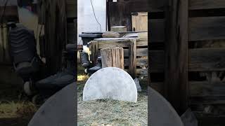 9mm Flobert Rifle Vs Block Of Ice Slow Motion [upl. by Yenots320]