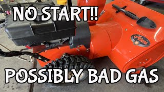 Ariens Snowblower Wont Start [upl. by Ayadahs673]