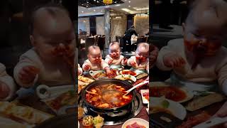 Multiple babies can also eat too much spicy humancubsconfusedbehavioraward a rebellious human cu [upl. by Calore]