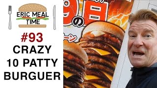 CRAZY 10 PATTY BURGER in Japan  Eric Meal Time 93 [upl. by Bella672]