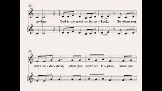 Trust His Heart SATB  Alto Part  Lyrics amp Notes [upl. by Nannoc]