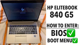 HP Elitebook 840 G5  How To Enter Bios Settings amp Boot Menu Options [upl. by Eidob88]