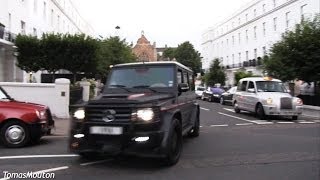 Matte black MercedesBenz Hamann Typhoon in London [upl. by Red557]