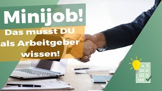 Das musst DU als Arbeitgeber zum Minijob wissen [upl. by Yentruocal]