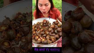 snail fried so yummy snail recipe seafood recipe shorts short food [upl. by Dugaid]