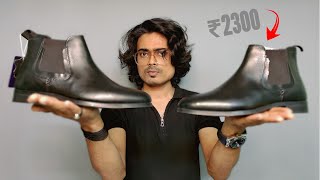 RedTape Black Leather Chelsea Boot Unboxing amp Review  Best 5 Chelsea Boots On Amazon [upl. by Nrobyalc]