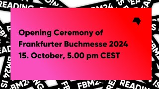 Opening Ceremony of Frankfurter Buchmesse 2024 [upl. by Mela]