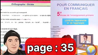 pourcommuniquerenfrançaispourla5émeannéeprimairepage 35 المدرسةالرائدة [upl. by Ynots]