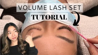 Eyelash Extension Tutorial Volume Lashes [upl. by Notse119]