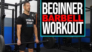 BARBELL WORKOUT 🏋️‍♂️ for Beginners  13 Essential Exercises for Total Body Training [upl. by Rosenkrantz944]