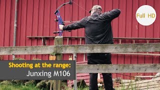 Junxing M106 Compound bow  Shooting at the range FHD [upl. by Beverlee228]