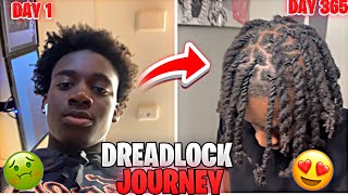 MY DREADLOCK JOURNEY  1 YEAR TRANSFORMATION  VLOGMAS DAY 12 [upl. by Attikin]